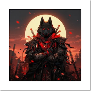 Wolf Samurai Posters and Art